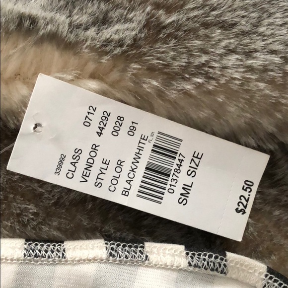 NWT l.a. hearts striped strapless crop top w/ bow - Picture 3 of 5